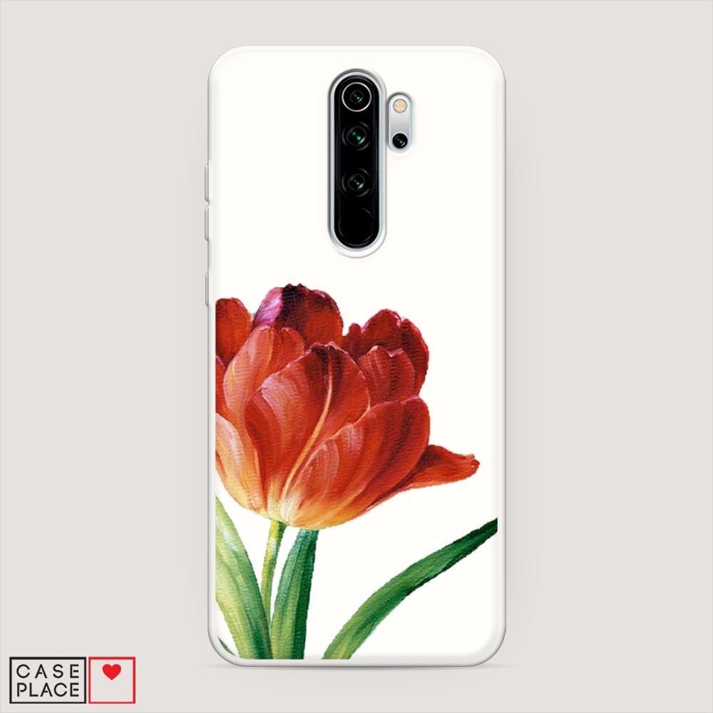 

Матовый силиконовый чехол "Красный тюльпан" на Xiaomi Redmi Note 8 Pro