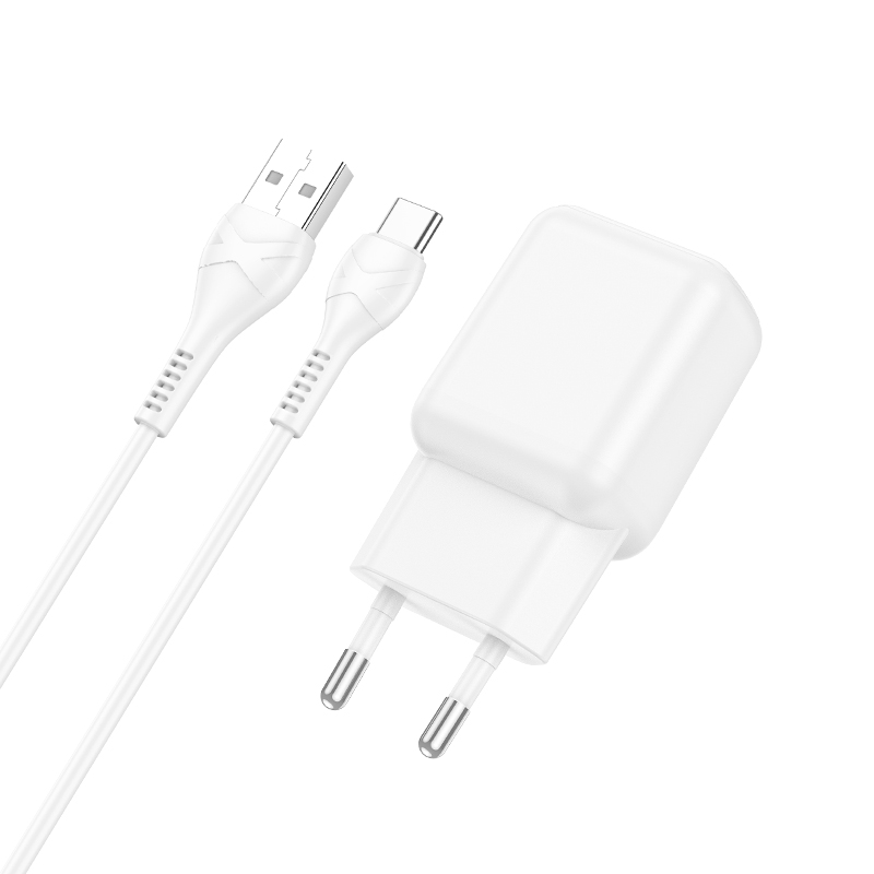 Сетевое зарядное устройство 1USB 2.1A для Type-C Hoco C96A 1м White