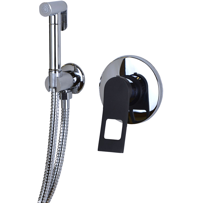 Гигиенический душ со смесителем Bronze de Luxe Element EL28CB Хром Черный смеситель для кухни bronze de luxe