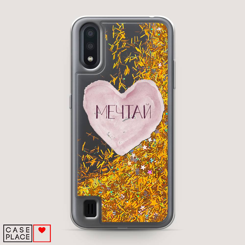 

Чехол Awog на Samsung Galaxy A01 "Мечтай сердце", Разноцветный, 29590-1