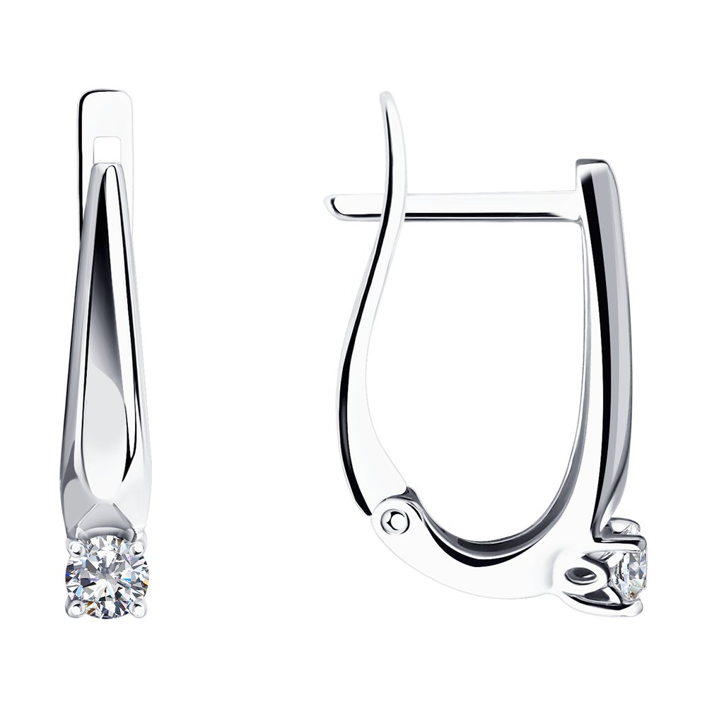 

Серьги из белого золота SOKOLOV Diamonds 1021852-3, бриллиант, 1021852-3
