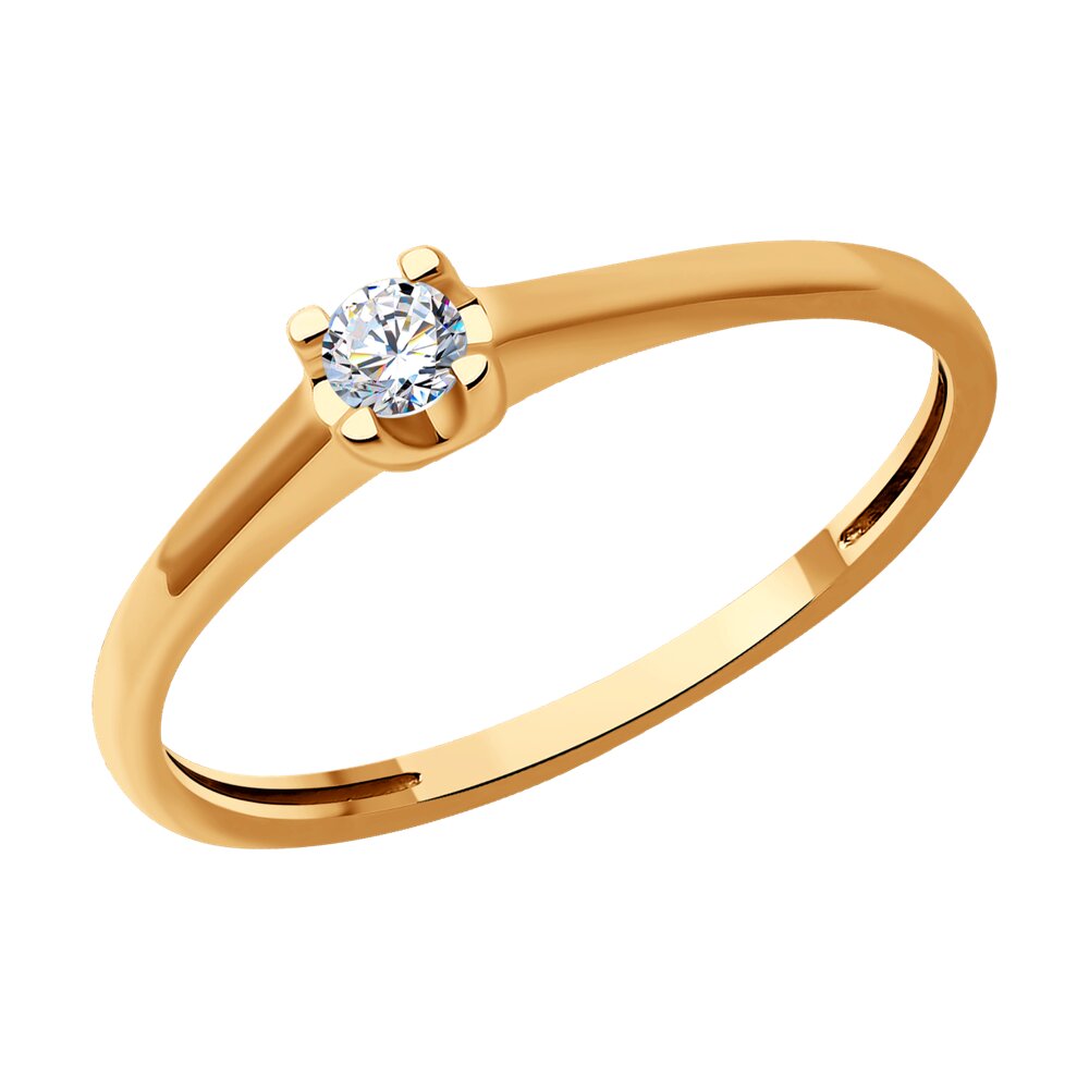 

Кольцо помолвочное из красного золота с бриллиантом р. 17 SOKOLOV Diamonds 1012486, 1012486