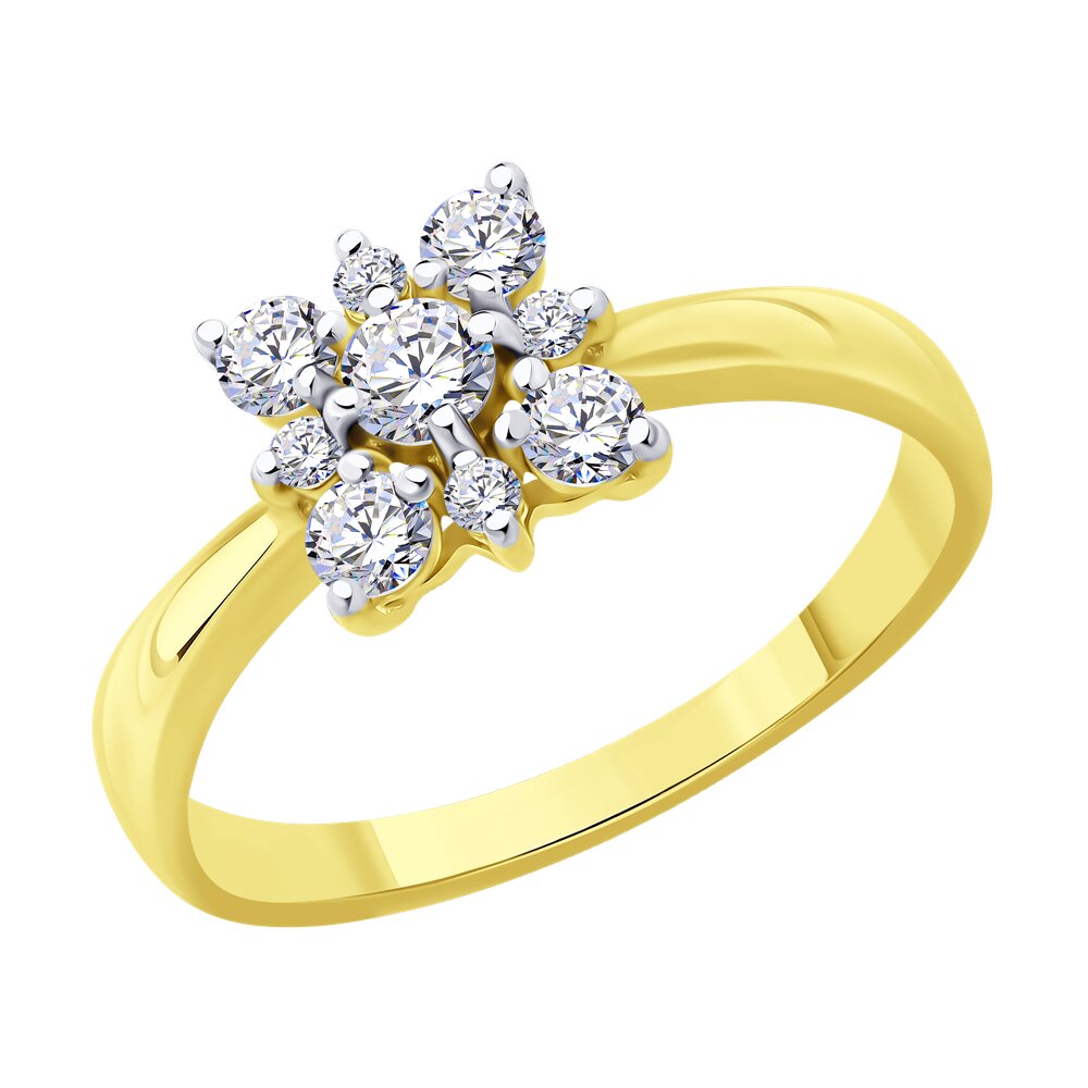 

Кольцо из золота р. 17,5 Diamant 53-110-02879-1, фианит, 53-110-02879-1