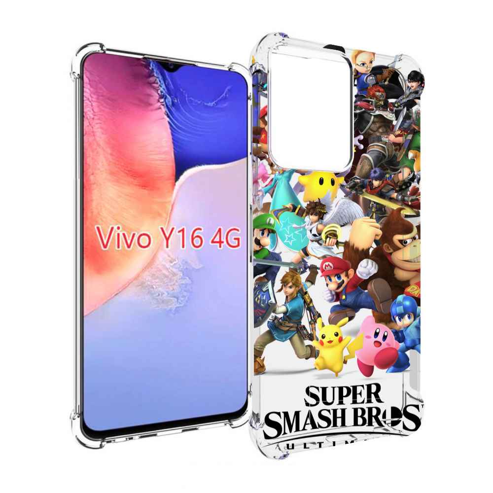 

Чехол MyPads Super Smash Bros для Vivo Y16 4G/ Vivo Y02S, Прозрачный, Tocco