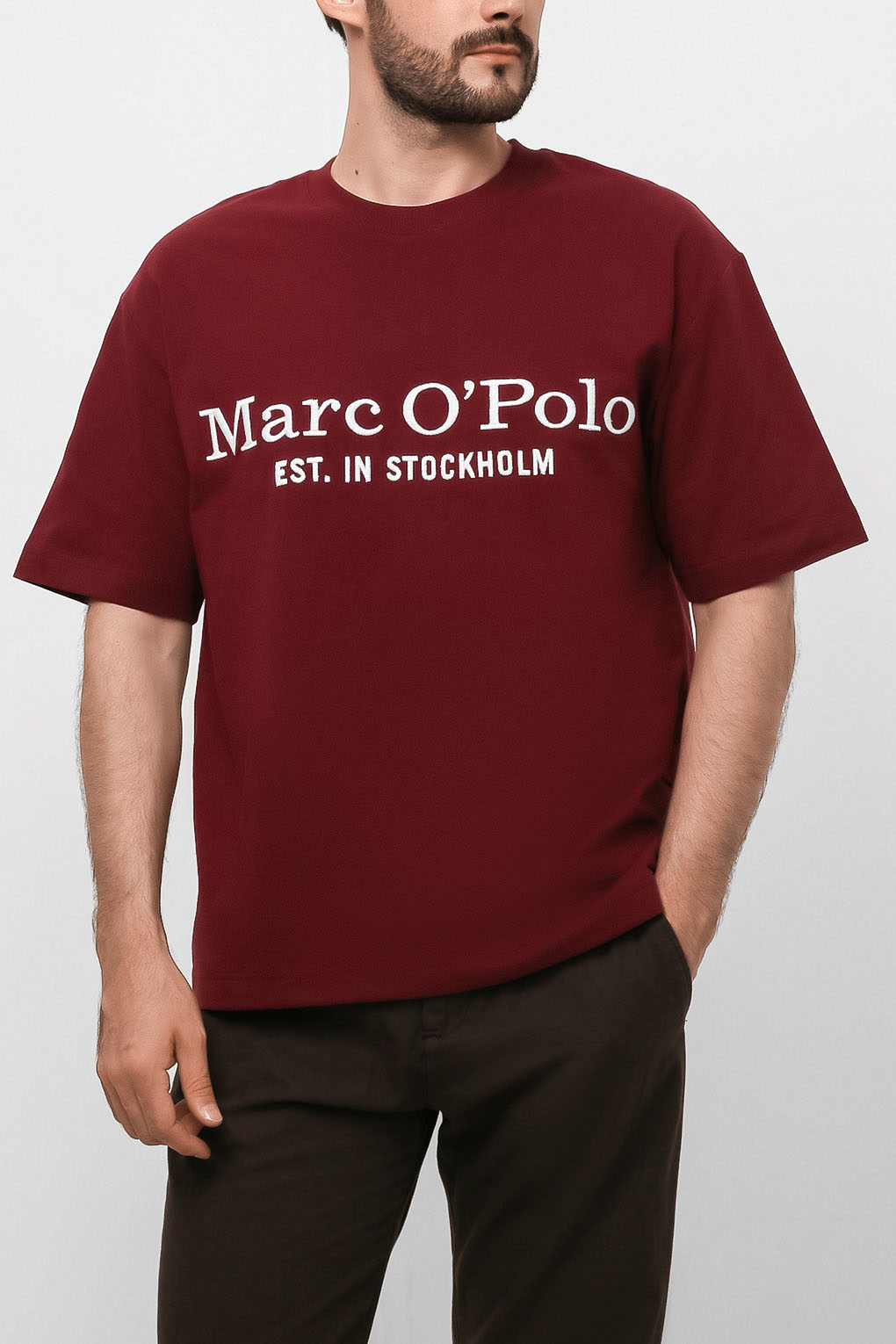

Футболка мужская Marc O’Polo 227 2083 51572 бордовая 2XL, 227 2083 51572