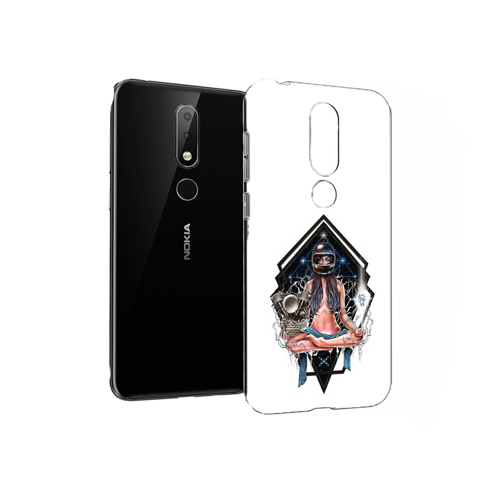 

Чехол MyPads Tocco для Nokia X6 красивая девушка в шлеме (PT115295.99.406), Прозрачный, Tocco