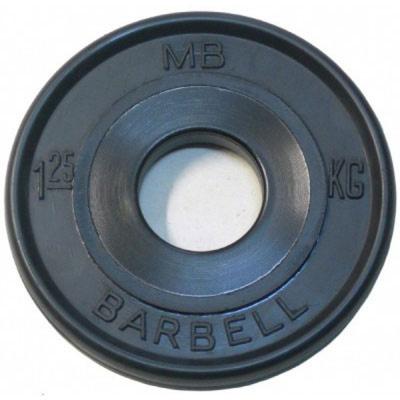 

Диск обрезиненный черный Евро-классик Barbell 1,25кг