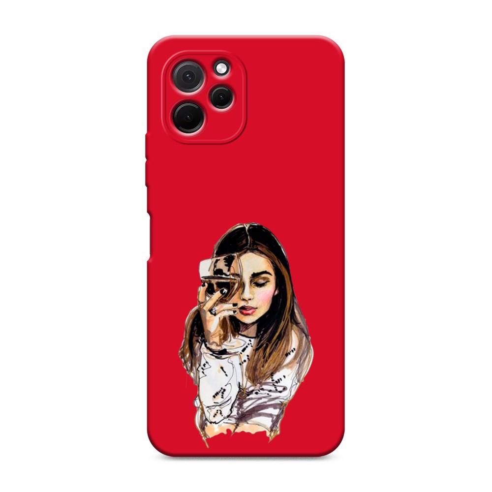 

Чехол Awog на HuaweI Nova Y61 "Девушка с бокалом", Бежевый;коричневый;белый, 6120053-1