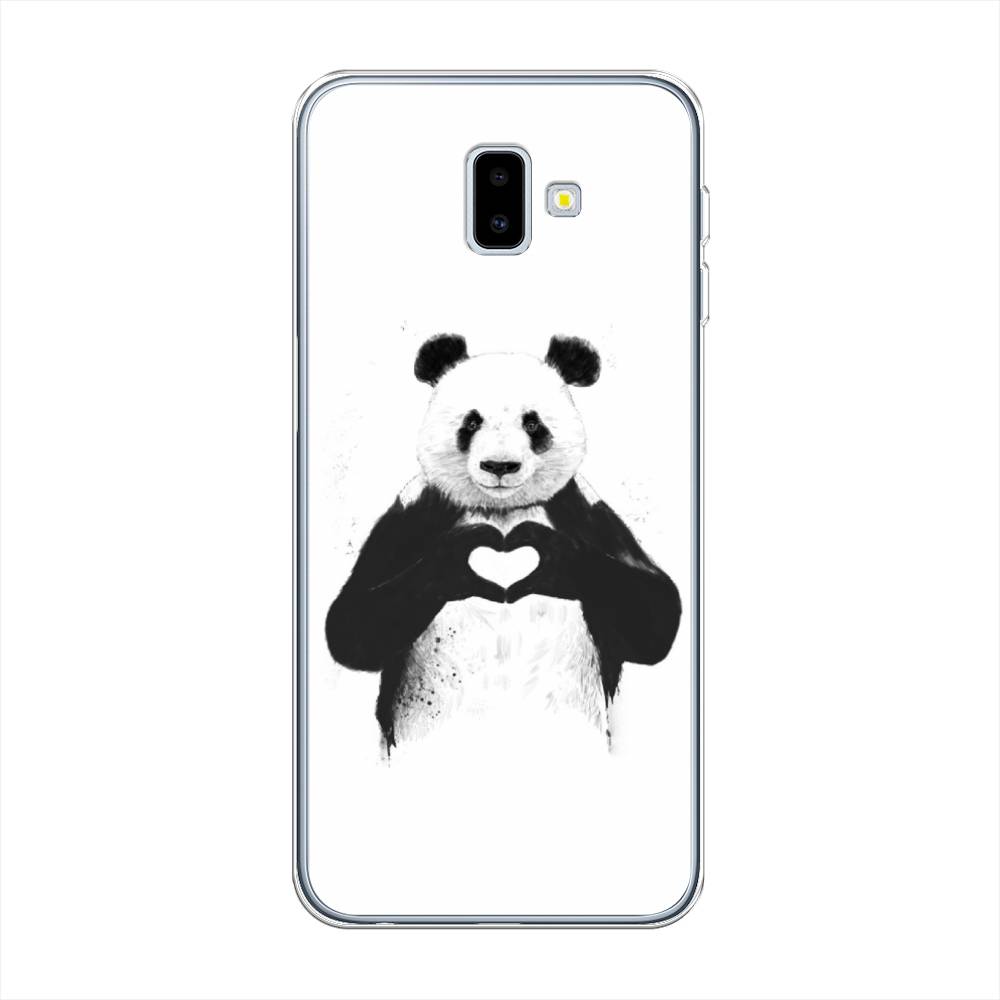 

Чехол Awog на Samsung Galaxy J6 Plus 2018 "Панда love", Разноцветный, 26950-10