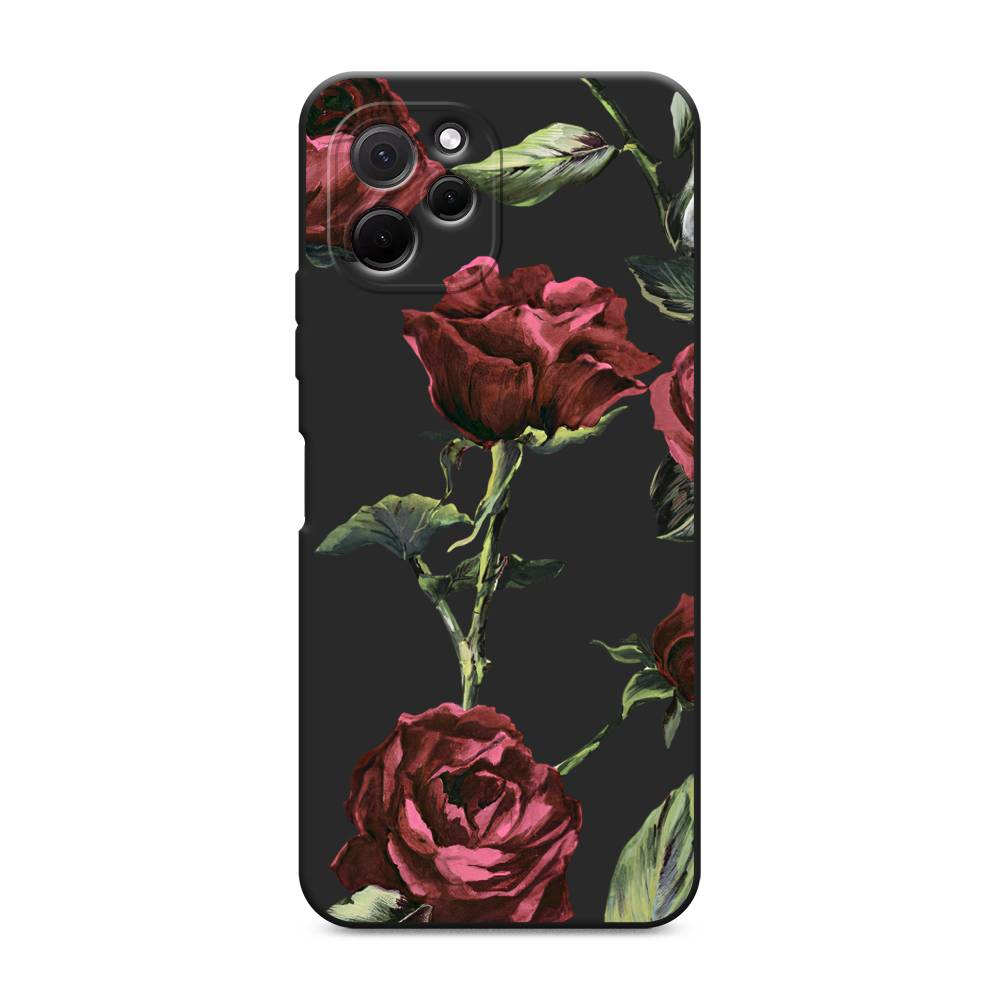 

Чехол Awog на HuaweI Nova Y61 "Бордовые розы фон", Красный, 6120052-1