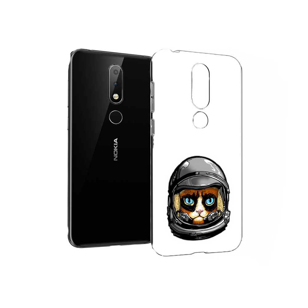

Чехол MyPads Tocco для Nokia X6 кот космонавт (PT115295.99.400), Прозрачный, Tocco