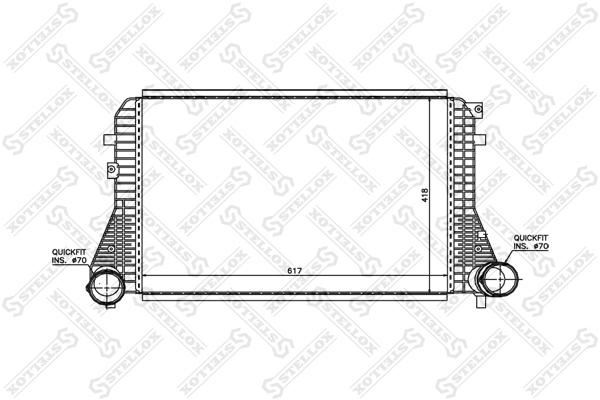 

STELLOX 10-40038-SX_интеркулер Audi A3, VW Golf/Touran/Caddy all 03