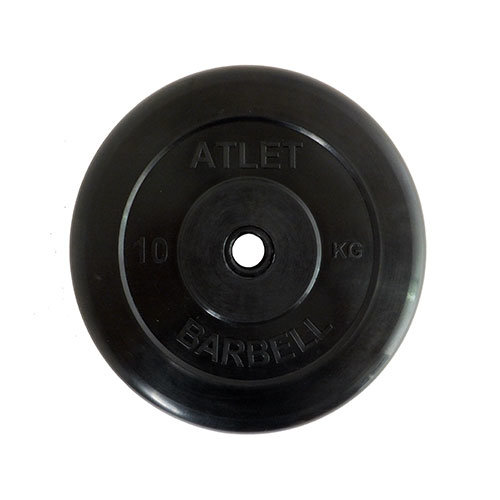 фото Диск обрезиненный черный mb atlet d-26 10кг mb barbell