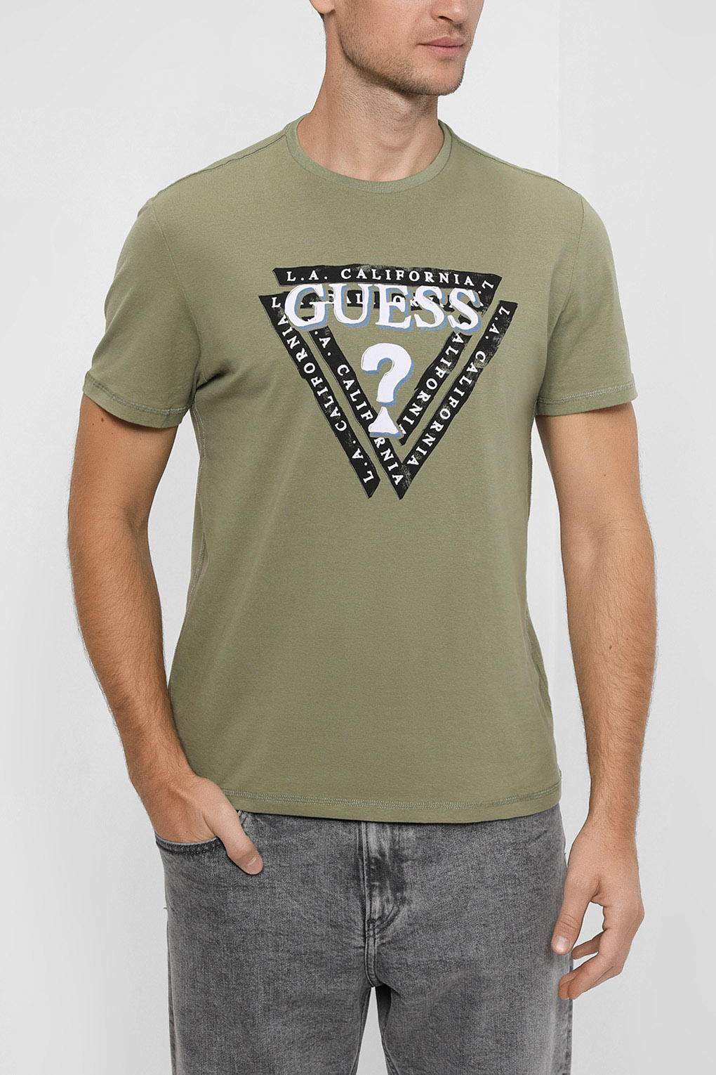 

Футболка мужская Guess Jeans M2BI43 J1314 зеленая XL, M2BI43 J1314