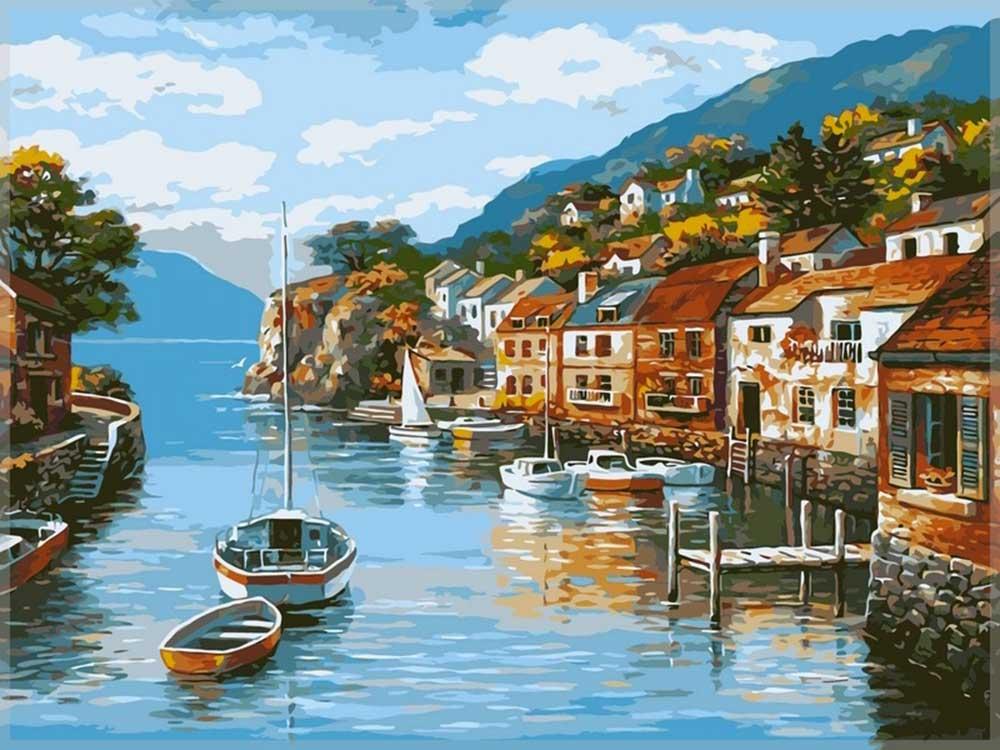 

Картина по номерам Paintboy Голубая бухта, 40x50 см, Голубая бухта
