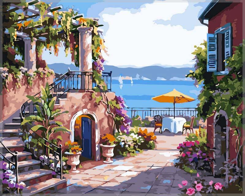

Картина по номерам Paintboy Итальянский дворик, 40x50 см, Итальянский дворик