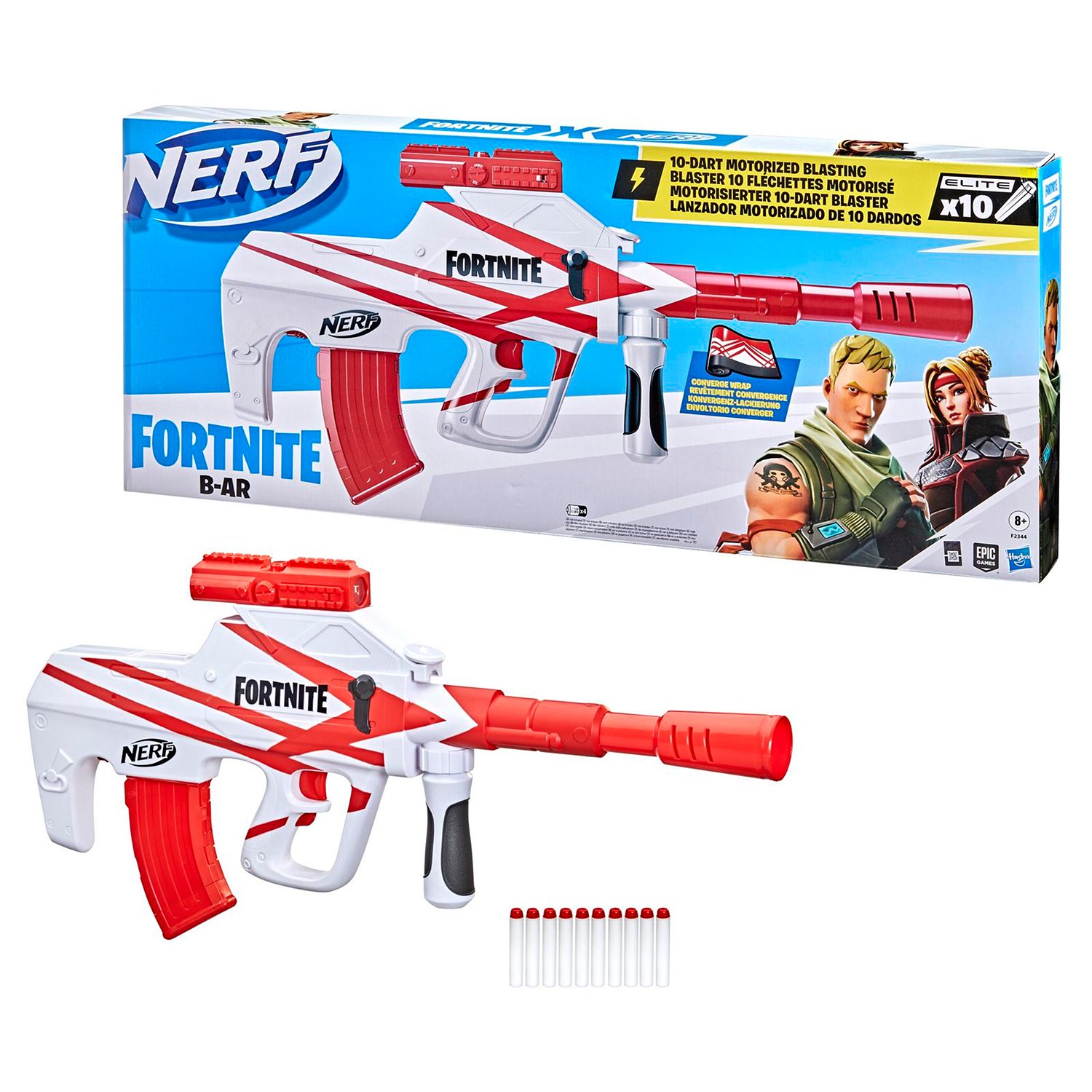 

Бластер NERF FN B AR F2344EU4, Белый;оранжевый