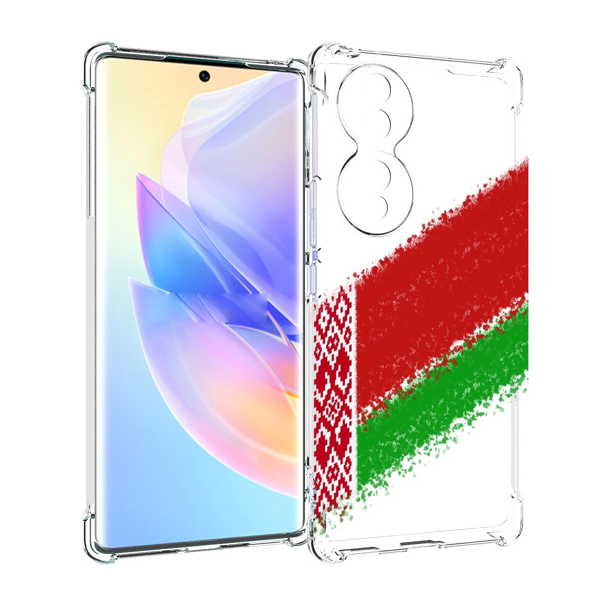 

Чехол MyPads флаг Белорусии мужской для Honor 70, Прозрачный, Tocco