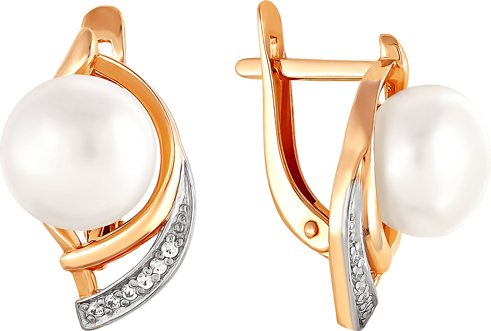 

Серьги женские из золота Примаэксклюзив 290-1-628Р, жемчуг/фианит, 290-1-628Р