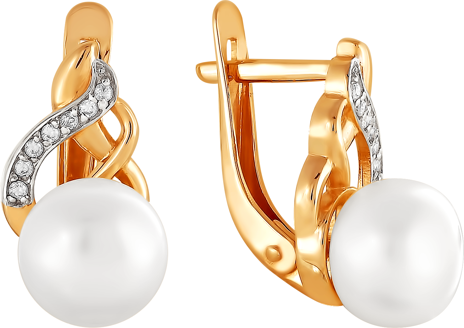 

Серьги женские из золота Примаэксклюзив 290-1-670Р, жемчуг/фианит, 290-1-670Р