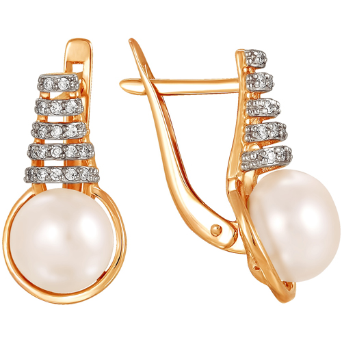 

Серьги женские из золота Примаэксклюзив 290-1-439Р, жемчуг/фианит, 290-1-439Р