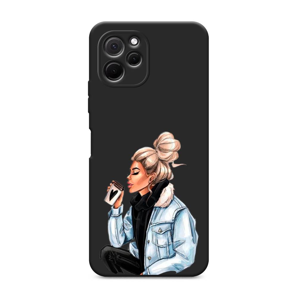 

Чехол Awog на HuaweI Nova Y61 "Cute girl", Бежевый;черный;голубой, 6120052-1