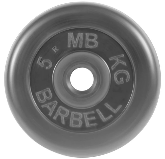 Диск для штанги MB Barbell Стандарт 5 кг, 51 мм черный