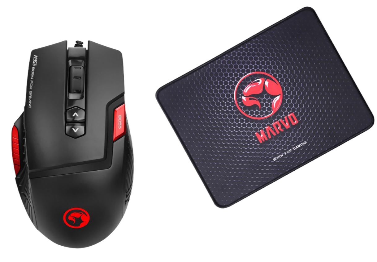Проводная игровая мышь MARVO G46 (S) красный, черный (1464532)