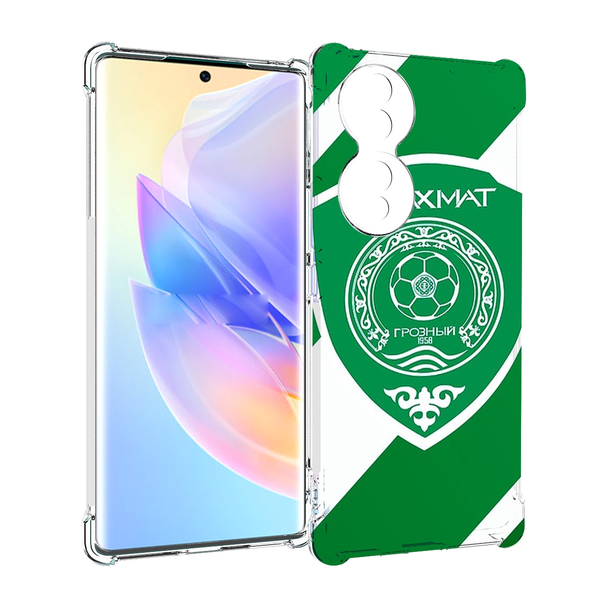 

Чехол MyPads фк ахмат грозныи мужской для Honor 70, Прозрачный, Tocco