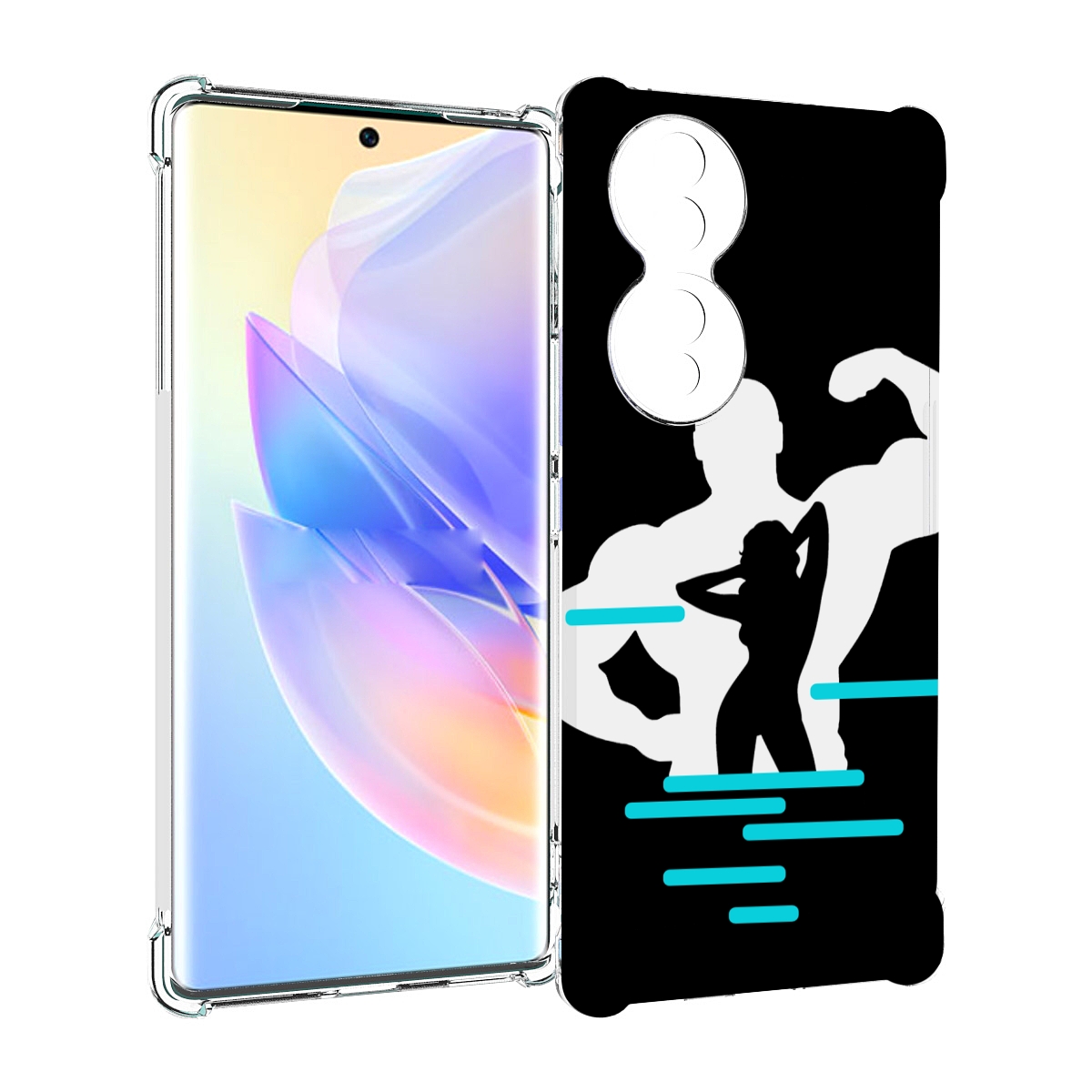 

Чехол MyPads фитнес-тренировка для Honor 70, Прозрачный, Tocco