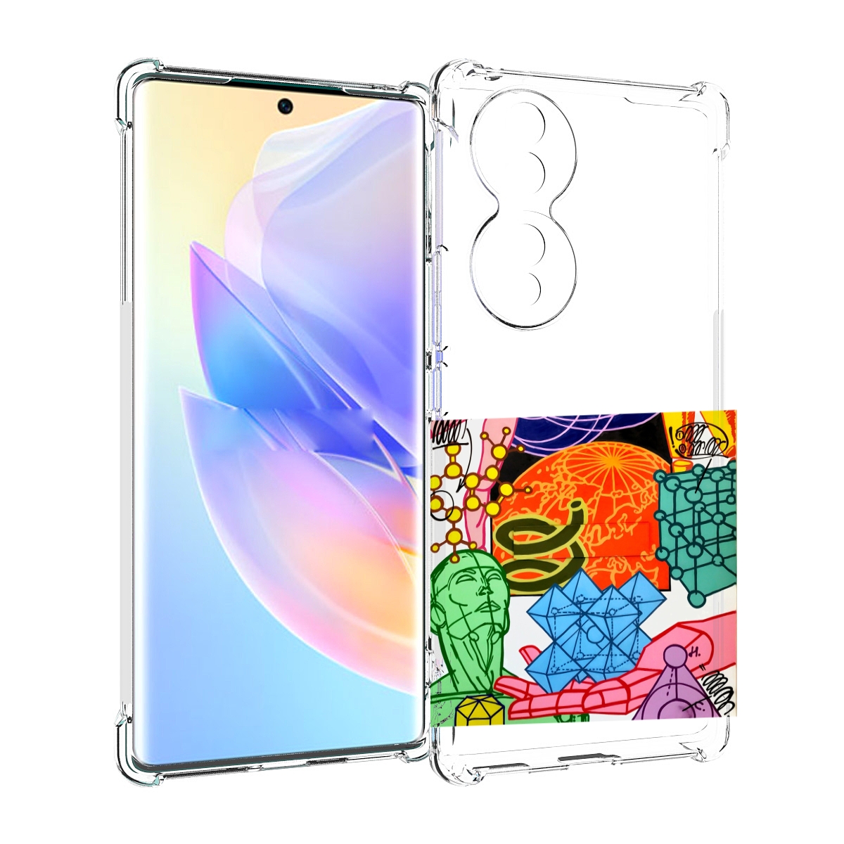 

Чехол MyPads физика-химия для Honor 70, Прозрачный, Tocco