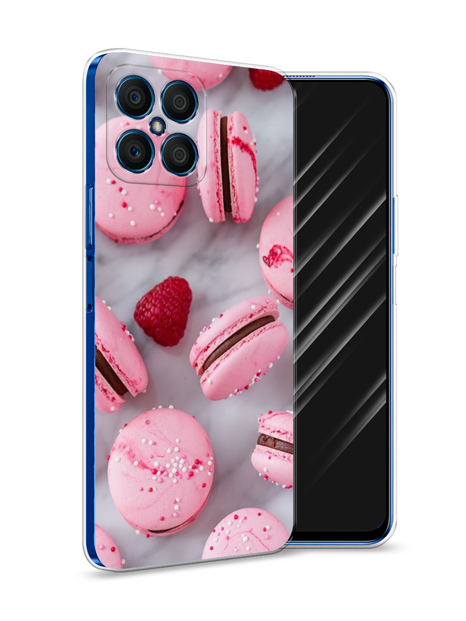 

Чехол Awog на Honor X8 "Макарони с малиной", Серый;розовый, 6107650-10