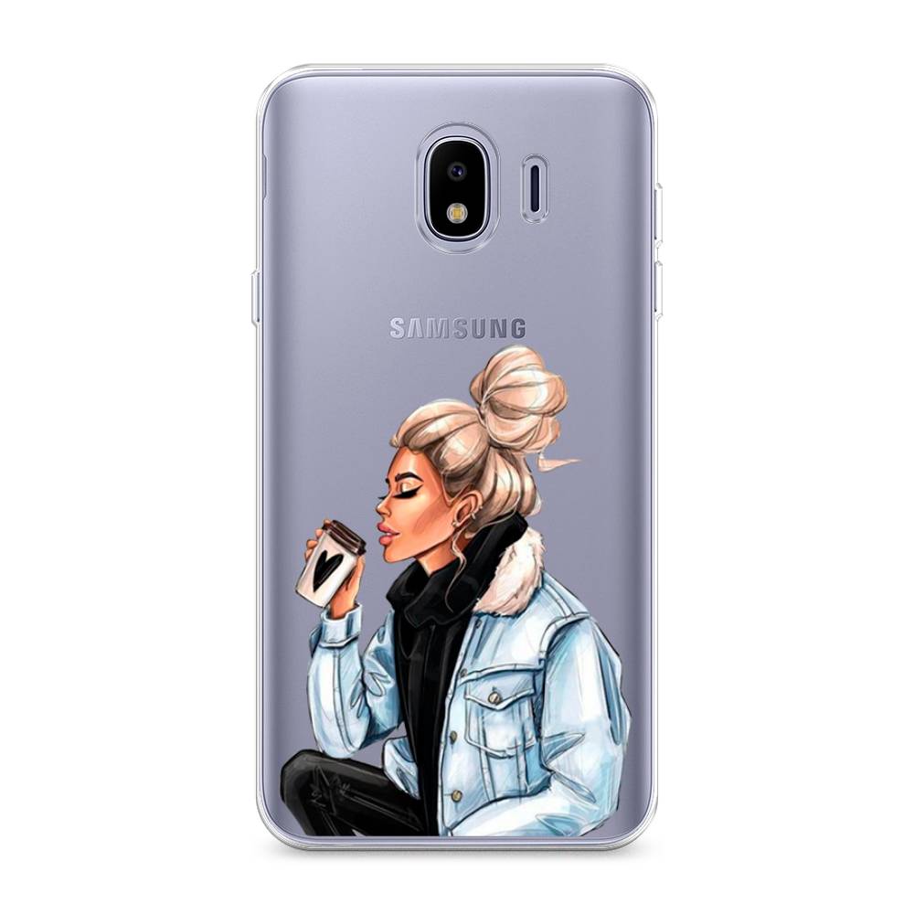 

Чехол Awog на Samsung Galaxy J4 "Cute girl", Коричневый;бежевый, 26450-7