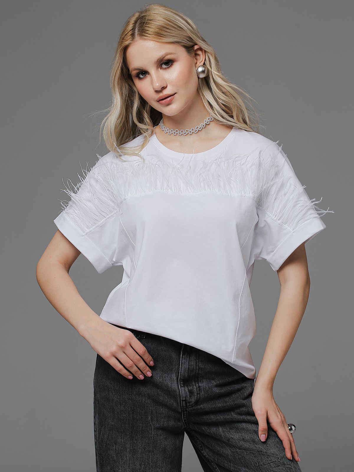 

Футболка женская SAHAR Art lab OFSP белая 48-50 RU, Белый, OFSP