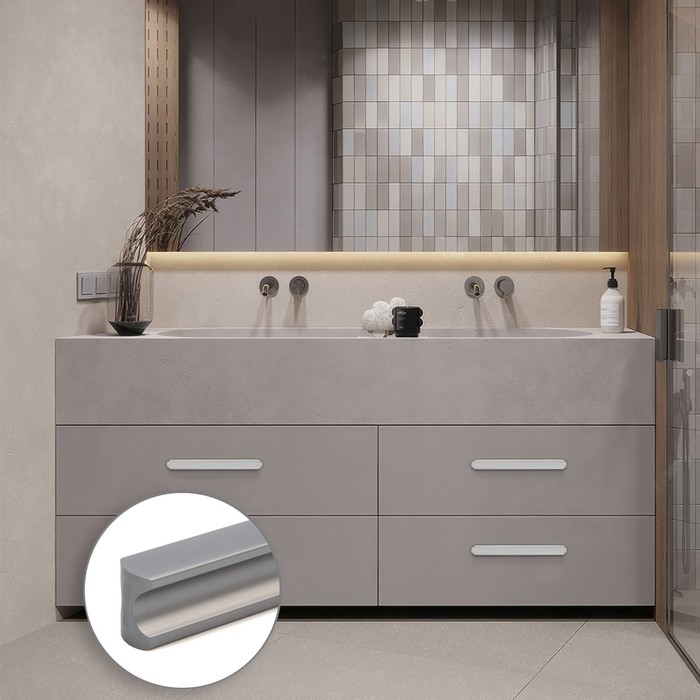 

Ручка скоба CAPPIO RSC103, алюминий, м/о 288, цвет графит, Серый