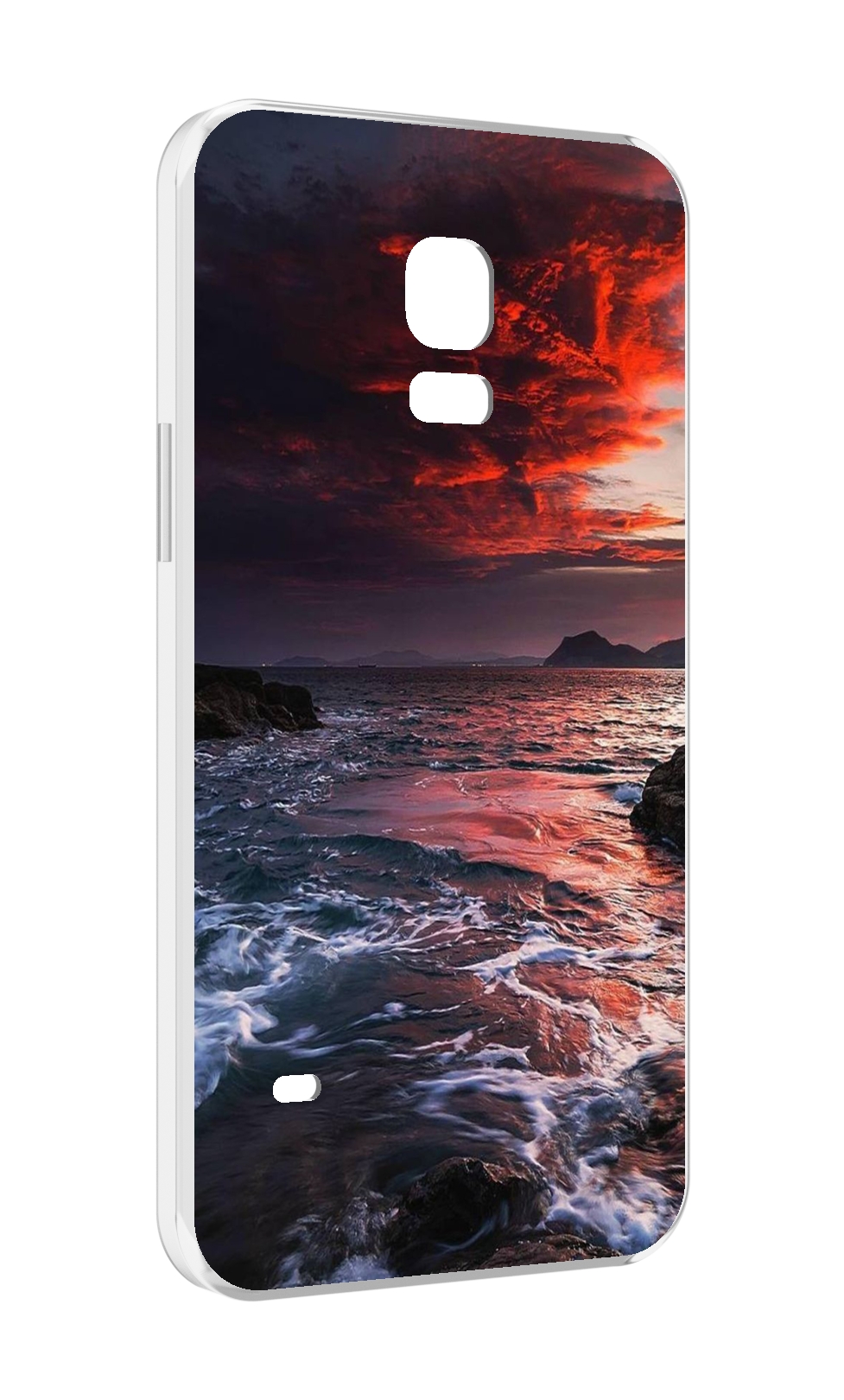 

Чехол MyPads красивый залив для Samsung Galaxy S5 mini, Прозрачный, Tocco