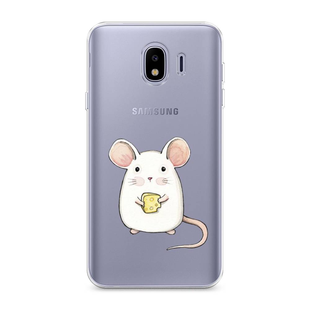 

Чехол Awog на Samsung Galaxy J4 "Мышка", Белый;розовый;прозрачный, 26450-1