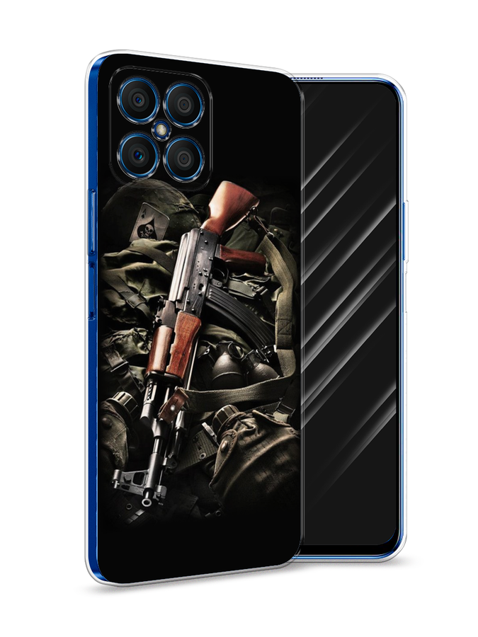 

Чехол Awog на Honor X8 "Автомат", Черный;коричневый;серый, 6107650-5