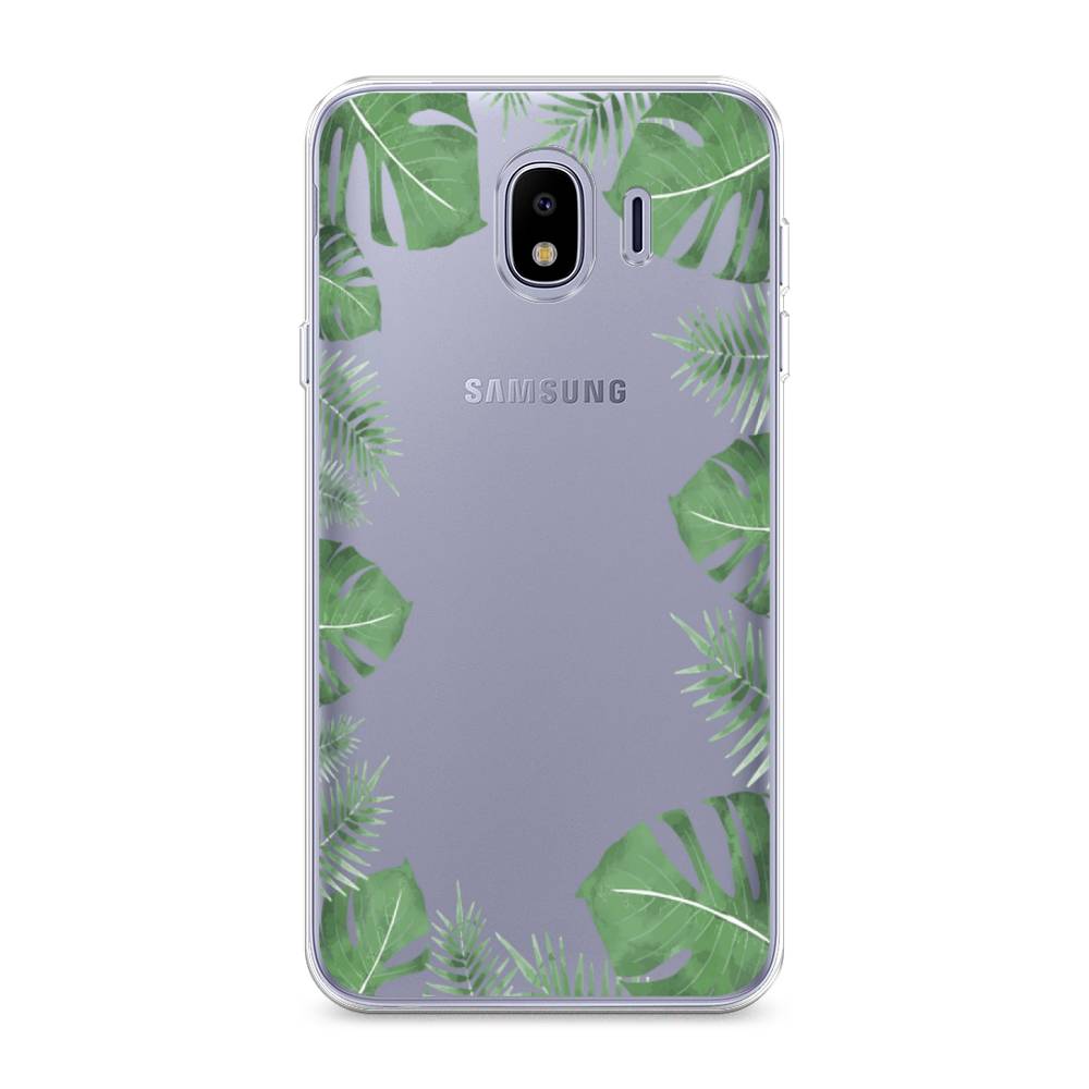 

Чехол Awog на Samsung Galaxy J4 "Листья папоротника рамка", Зеленый, 26450-8