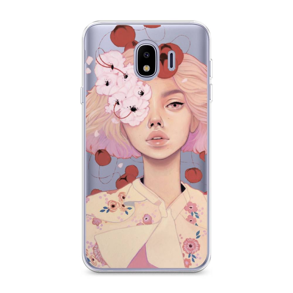 

Чехол Awog на Samsung Galaxy J4 "Цветочная анархия", Бежевый;розовый;красный, 26450-7