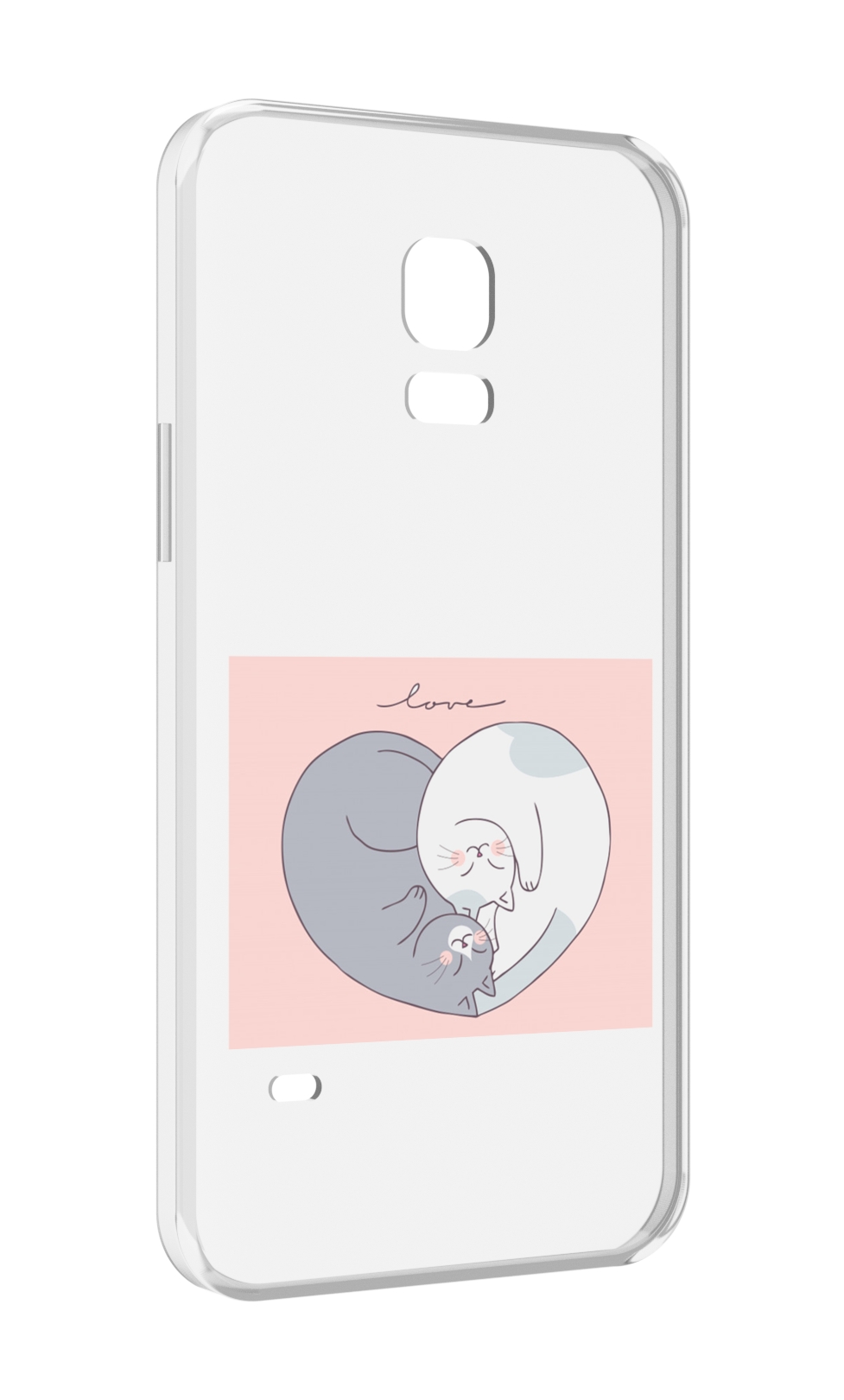 

Чехол MyPads котики-в-форме-сердца для Samsung Galaxy S5 mini, Прозрачный, Tocco