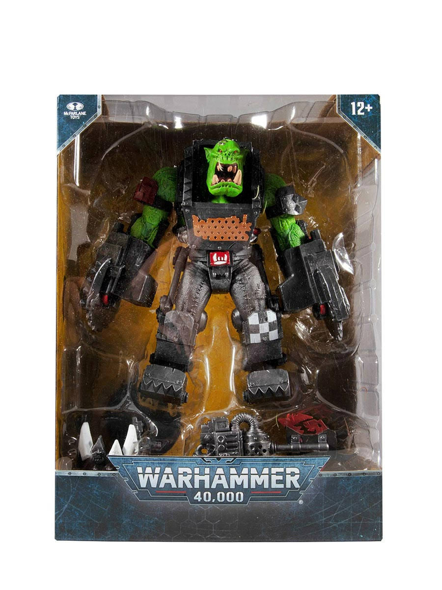 Фигурка Вархаммер Ork Meganob with Buzzsaw and base MEGAFIG Warhammer 40000 23см MF11978