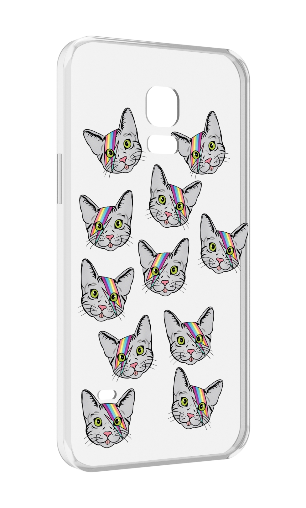 

Чехол MyPads кот-с-молнией-на-лбу для Samsung Galaxy S5 mini, Прозрачный, Tocco