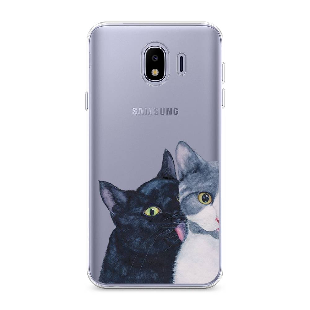 

Чехол Awog на Samsung Galaxy J4 "Кошачья любовь", Синий, 26450-1