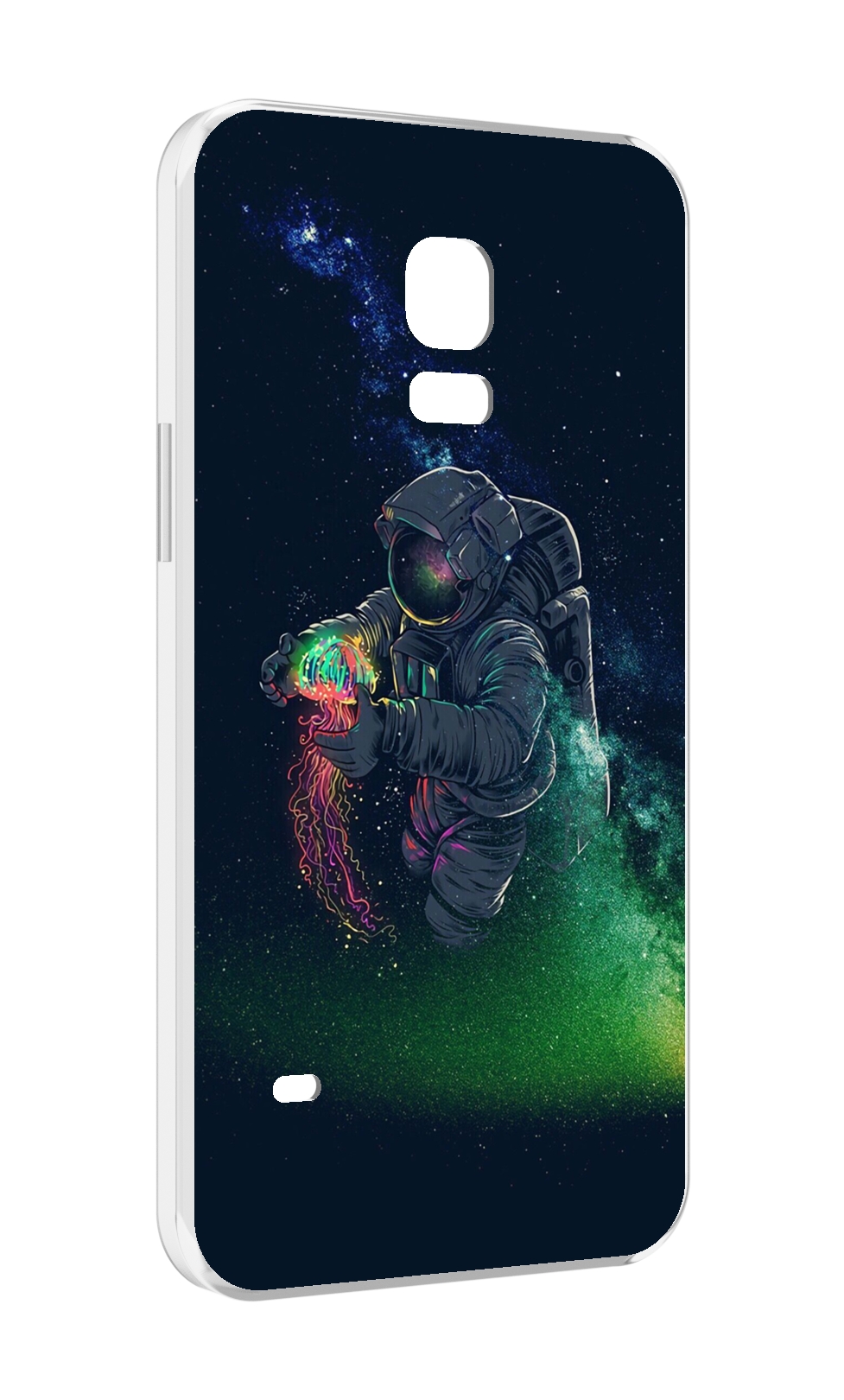 

Чехол MyPads космонавт-с-оружием-арты для Samsung Galaxy S5 mini, Прозрачный, Tocco