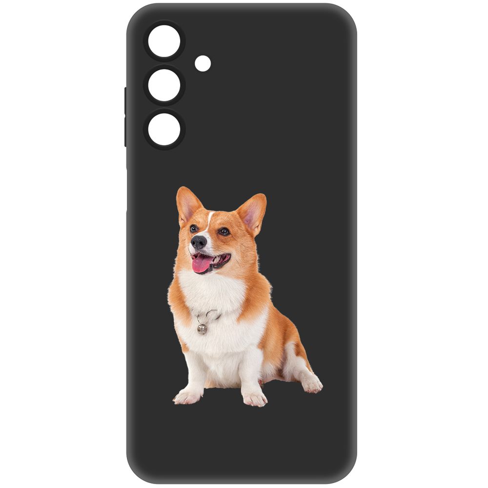 

Чехол-накладка Krutoff Soft Case Корги для Samsung Galaxy A15 4G (A155) черный