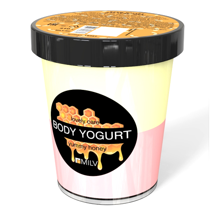 фото Крем-йогурт для тела milv «мед», 210 г