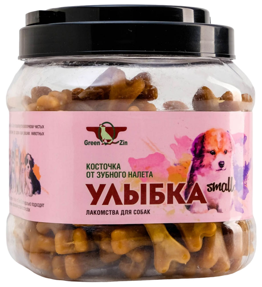 

Лакомство для собак Green Qzin Улыбка Small жевательные косточки, 750 г
