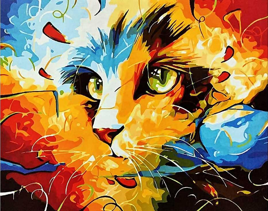 фото Картина по номерам paintboy кошка, 40x50 см
