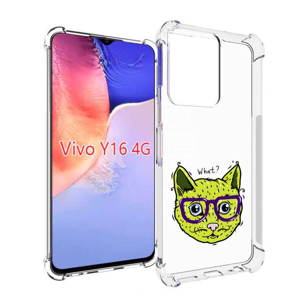 

Чехол MyPads Зеленый кот для Vivo Y16 4G/ Vivo Y02S, Прозрачный, Tocco